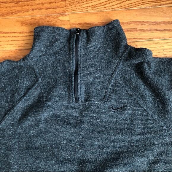 Nike Therma-Fit Knit Pullover Sweater Top Charcoal Gray Women’s Size M - Picture 4 of 10